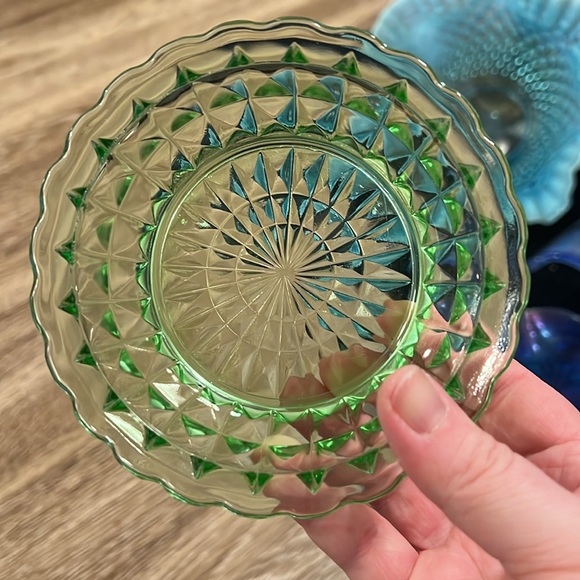 Vintage Other - Vintage Jeannette green depression glass uranium serving bowl trinket dish